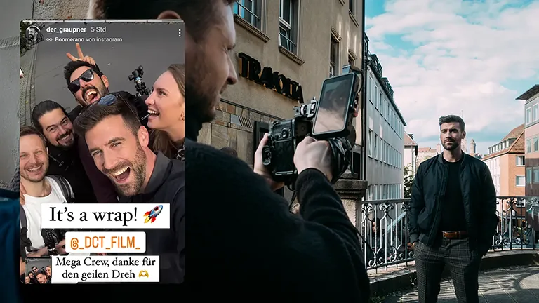 Teamfoto und BTS vom Model-Shooting mit Daniel Graupner