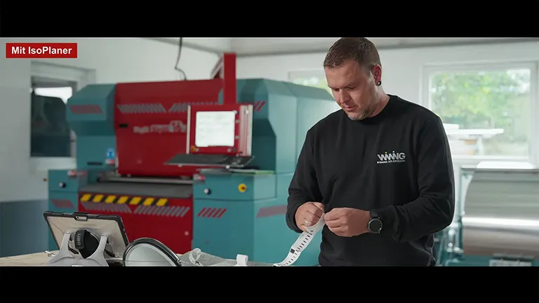 MABI IsoPlaner – Etikettieren von mit der MABI-Maschine gefertigten Teilen